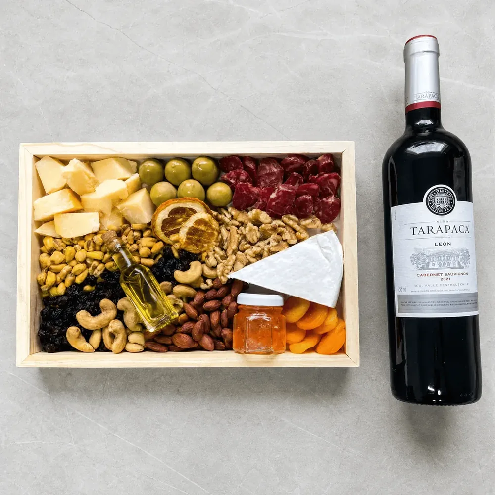 Box Classic 1 + Vinho Tinto León de Tarapacá Cabernet Sauvignon